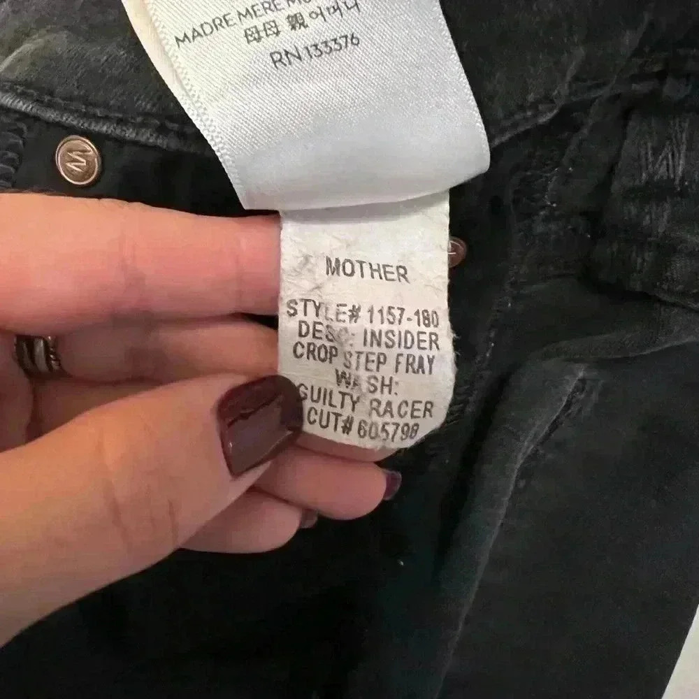 MOTHER insider step crop fray jeans Guilty Racer - Picture 9 of 9
